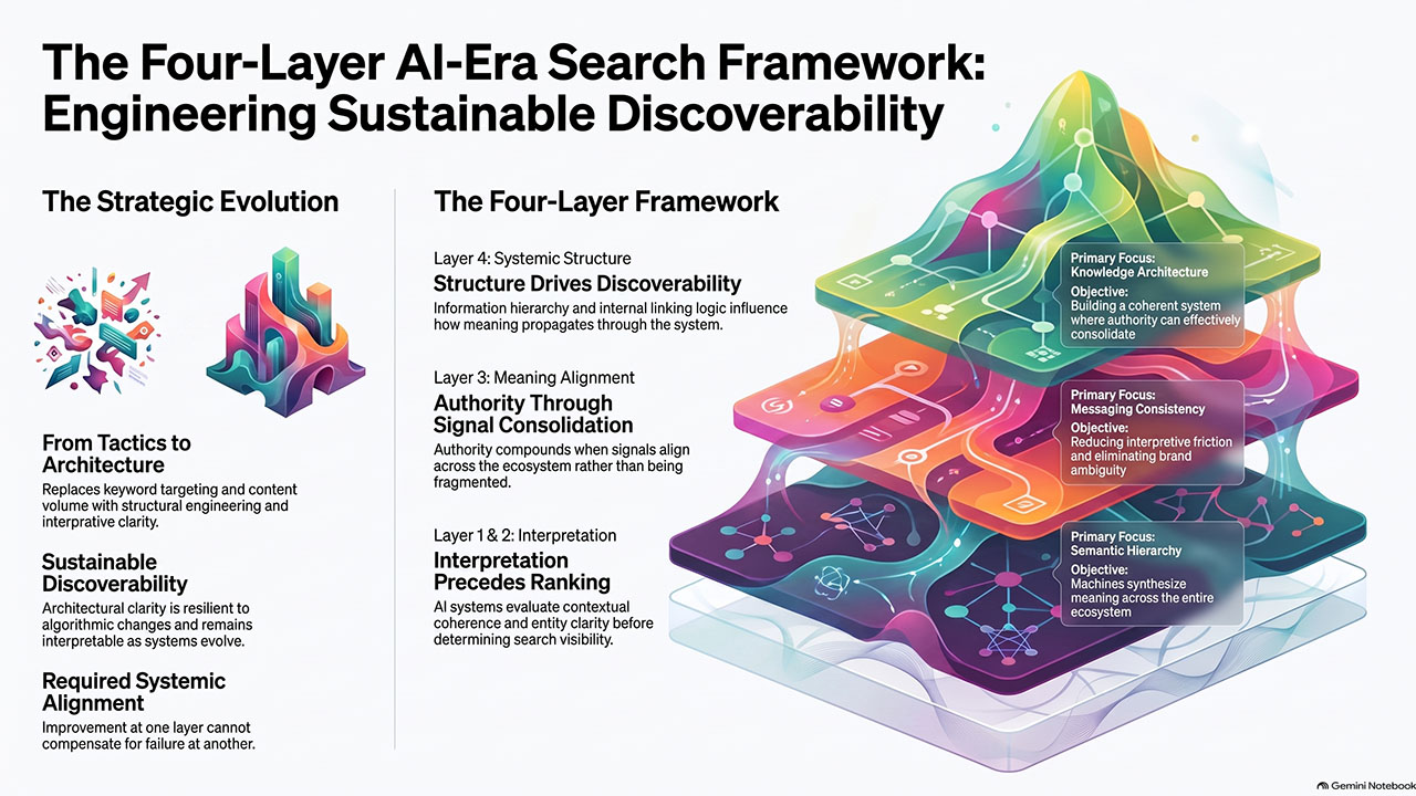 The Four-Layer AI-Era Search Framework 3 seo-agency-new-mexico